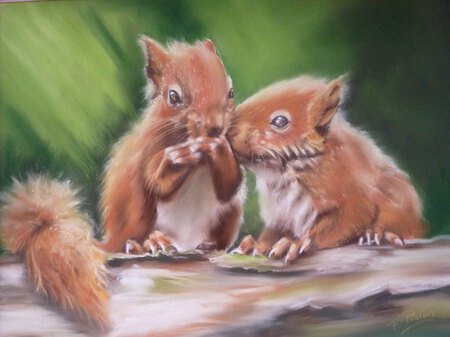 Tendre grignotage (pastel sur pastelmat 30x40)