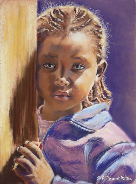 Jeunesse d'Ethiopie II d'apr&egrave;s photo Steve Evans (30x 40 cm)