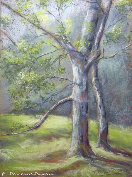 A deux... (30 x 40 cm sur papier pastel card)