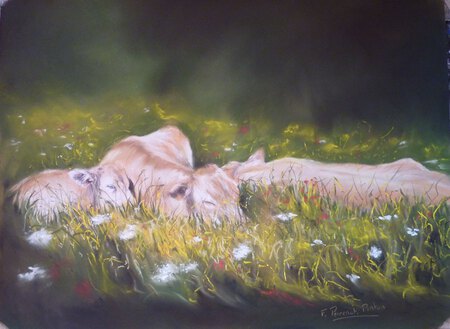 Instant paisible (pastel sur pastelmat 30x40)