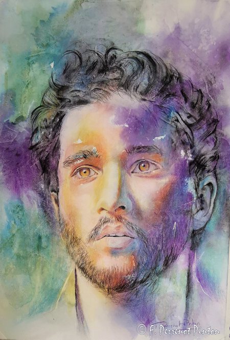 Kit Harington Aquarelle et Crayons de couleurs