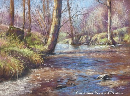 La chapelle en Vercors/ Le tour des scies (42.5 x 29 pastelcard)