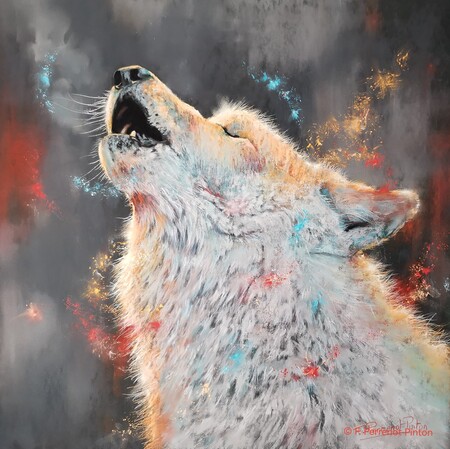 "Chant de l'&acirc;me" 50 x 50 cm papier pastelmat