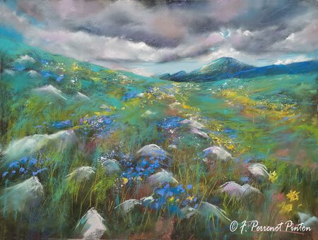 "Le rand Veymond depuis la montagne de Beure" 30 x 40 cm