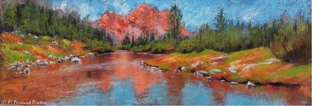 Les Dolomites pastel 25 x 70 cm