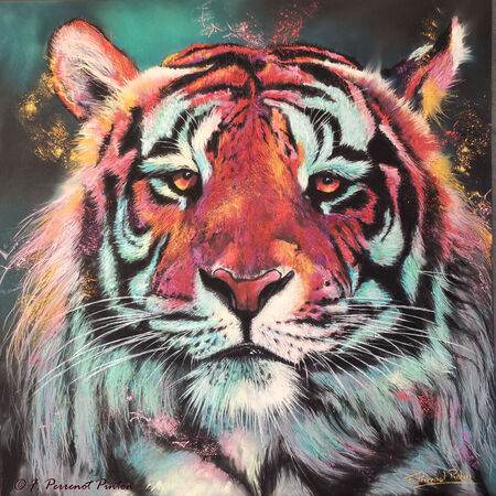 "Majest&eacute; Sauvage" pastel 50x50 cm d'apr&egrave;s photo Mollie Page sur pastelmat