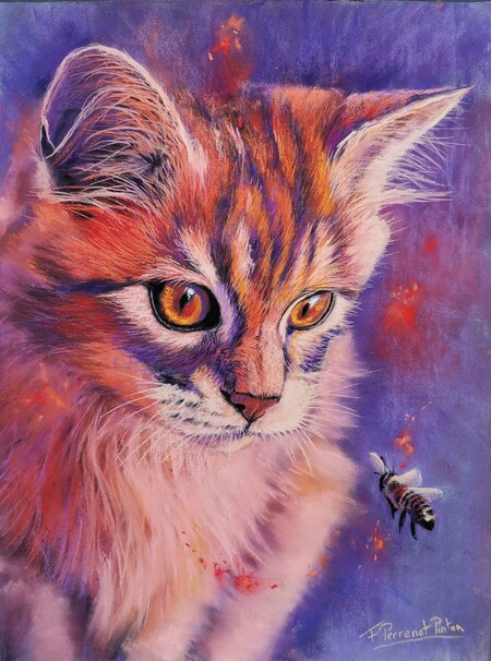 "Mon amie Maya" pastel 30 X 40 cm sur papier pastelmat