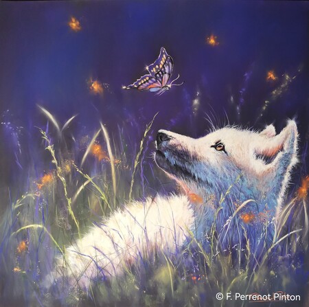 "Premier printemps " pastel 50x50xcm d'apr&egrave;s photo Alexander Oehrle sur pstelmat