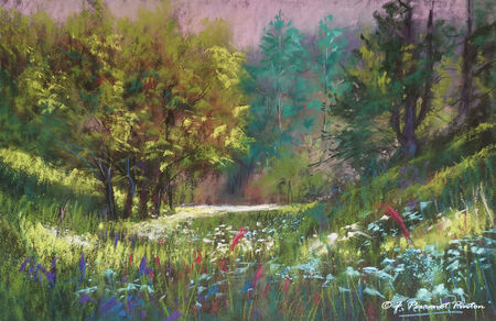 "Vallon de Combeau I " 20 x 30 cm sur pastelmat