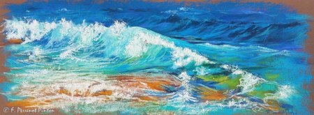 La vague pastel 25 x 70 cm